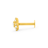 22K Gold Floral Elegant Nose Pin